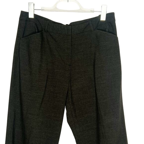 WORTHINGTON Dress Pants Mid Rise Straight Leg Flat Front Plaid Black Size 12P - Picture 3 of 9